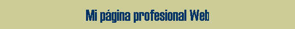 Mi pgina profesional Web